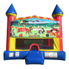 Cats and Dogs Castle bounce house rental in East Longmeadow, MA
