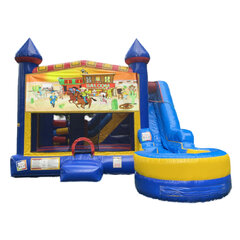 Western 7-in-1 bounce house rental in East Longmeadow, MA