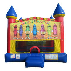 Crayon Playland Castle bounce house rental in East Longmeadow, MA