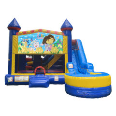 Dora The Explorer 7-in-1 bounce house rental in East Longmeadow, MA