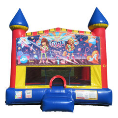 Girl Power Castle bounce house rental in East Longmeadow, MA