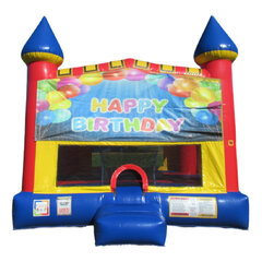Happy Birthday Castle bounce house rental in East Longmeadow, MA