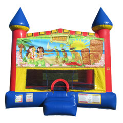 Luau Castle bounce house rental in East Longmeadow, MA