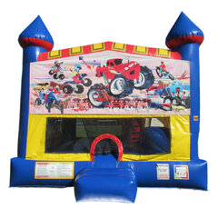 Monster Trucks 5-in-1 bounce house rental in East Longmeadow, MA