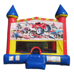 Monster Trucks Castle bounce house rental in East Longmeadow, MA