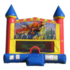 Superman Castle bounce house rental in East Longmeadow, MA