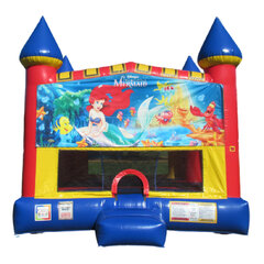 The Little Mermaid Castle bounce house rental in East Longmeadow, MA