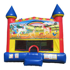Unicorns Castle bounce house rental in East Longmeadow, MA
